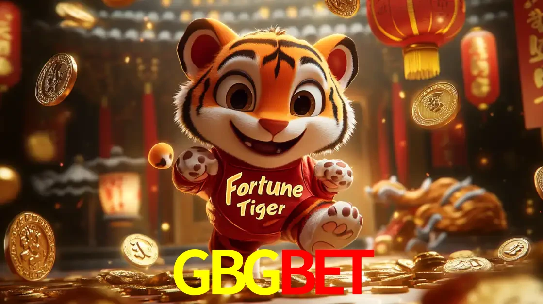 O alegre personagem do Fortune Tiger correndo sobre um caminho de moedas de ouro, simbolizando os grandes prêmios e a diversão do popular jogo de slot do GBGBET.